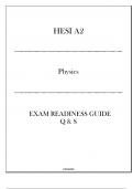 (HESI A2) Exam Readiness Guide Q & S - Physics.