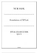 (NUR 3029L) Final Exam Guide Q & S - Foundations of NP Lab