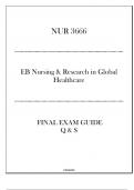 (NUR 3666) Final Exam Guide Q & S - EB Nursing & Research