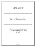 (NUR 4636C) Final Exam Guide Q & S - Care of Communities.