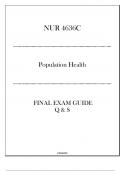 (NUR 4636C) Final Exam Guide Q & S - Population Health.