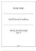 (NUR 4768C) Final Exam Guide Q & S - Adult Chronic Conditions