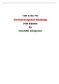 Test Bank For Gerontological Nursing 10th Edition By Charlotte Eliopoulos