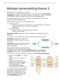 Biologie voor jou 5vwo samenvatting thema 3, stofwisseling in de cel