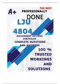 LJU4804 October November PORTFOLIO (COMPLETE ANSWERS) Semester 2 2024 - DUE 18 October 2024