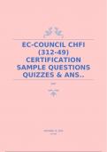 EC-COUNCIL CHFI (312-49) CERTIFICATION SAMPLE QUESTIONS QUIZZES & ANS..