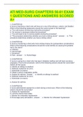 ATI MED-SURG CHAPTERS 56-61 EXAM 1 QUESTIONS AND ANSWERS SCORED A+