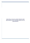 EMS FINAL EXAM LATEST UPDATE 2023 QUESTIONS AND ANSWERS (100 ACTUAL QUESTIONS)