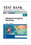 TEST BANK FOR MEDICAL-SURGICAL NURSING 8th EDITION Authors Adrianne Dill Linton and Mary Ann Matteson.