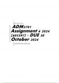 ADM3701 Assignment 6 2024 (605597) - DUE 30 October 2024