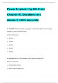 Power Engineering 4th Class Chapter 91 Questions and Answers 100% Accurate