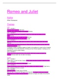 Romeo and  Juliet notes and quotes 