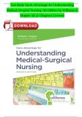 Test Bank for Davis Advantage for Understanding Medical-Surgical Nursing 7th Edition by Paula D. Williams, Linda S.; Hopper A+ Guide ISBN:9781719644587 Newest Version 2024 Instant Pdf Download