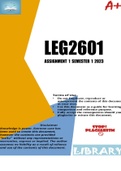 LEG2601 ASSIGNMENT 1 SEMESTER 1 2023