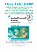 Test Bank for Medical-Surgical Nursing: Concepts & Practice 3rd Edition by Susan C. deWit ISBN:9780323243780|Complete Guide A+