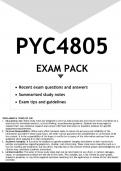 PYC4805 EXAM PACK 2024 - DISTINCTION GUARANTEED