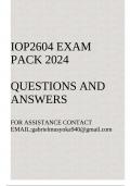 IOP2604 Exam pack 2024(Psychological Adjustment in the Work Context)