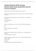 Family Medicine EOR Urology /Renal Latest Exam Questions And All Correct Answers.