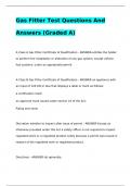 Gas Fitter Test Questions And Answers (Graded A)