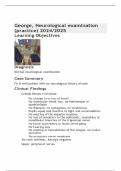 George, Neurological examination (practice) 2024/2025  with complete solution