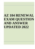 AZ 104 RENEWAL EXAM QUESTION AND ANSWER UPDATED 2022