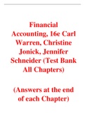 Financial Accounting, 16e Carl Warren, Christine Jonick, Jennifer Schneider (Test Bank)