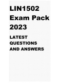 LIN1502 EXAM PACK 2023