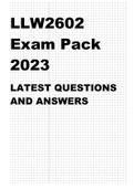 LLW2602 EXAM PACK 2023