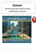 Test Bank - Real Estate Principles: A Value Approach, 7th Edition By Ling and Archer, All 23 Chapters Covered, Verified Latest Edition