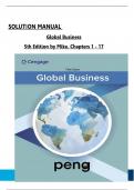 Solution Manual for Global Business, 5th Edition by Peng Mike, All Chapters 1 to 17 complete Verified editon ISBN: 9780357716403