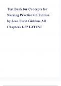 Test Bank for Concepts for Nursing Practice By Jean Giddens| Complete Guide All Chapters 2024 4th Edition