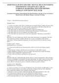ESSENTIALS OF PSYCHIATRIC MENTAL HEALTH NURSING 8TH EDITION CONCEPTS OF CARE IN EVIDENCE- BASED PRACTICE 8TH EDITION MORGAN TOWNSEND TEST BANK