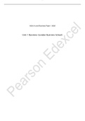 AQA A-Level Business Paper 1 2022 Unit 1 Business (London Business School) Question Paper