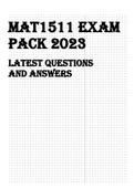 MAT1511 EXAM PACK 2023