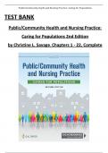 TEST BANK For Public / Community Health and Nursing Practice: Caring for Populations, 2nd Edition, Christine L. Savage, All Chapters 1 to 22 complete Verified editon ISBN:9780803677111