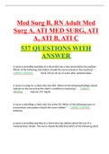 Med Surg B, RN Adult Med Surg A, ATI MED SURG, ATI A, ATI B, ATI C 537 ...