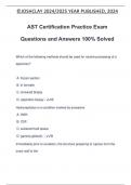 AST Certification Practice Exam Questions and Answers 100% Solved