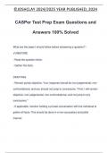 CASPer Test Prep Exam Questions and Answers 100% Solved