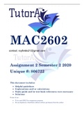 MAC2602 Assignment 1 Semester 2