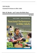 Test Bank - Functional Performance in Older Adults, 4th Edition (Bonder, 2019), Chapter 1-35 | All Chapters