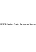 HESI A2 Chemistry Practice Questions and Answers.