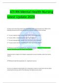 ATI RN Mental Health Nursing latest Update 2024