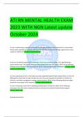 ATI RN MENTAL HEALTH EXAM 2023 WITH NGN Latest update October 2024 A nurse is performing a cognitive assessment to distinguish delirium from dementia in a client whose family reports episodes of confusion. Which of the following assessment findings suppor