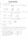 Physics elasticity summary 