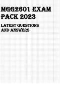 MGG2601 EXAM PACK 2023