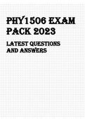 PHY1506 EXAM PACK 2023