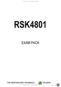 RSK4801 EXAM PACK  QUESTIONS AND ANSWERS