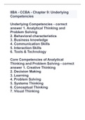 IIBA - CCBA - Chapter 9: Underlying Competencies with 100% complete solutions already graded A+