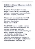 BABOK v3: Chapter 2 Business Analysis Key Concepts with 100% complete solutions already graded A