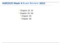 NUR3535 Week 4 Exam Review 2023